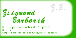 zsigmond barborik business card